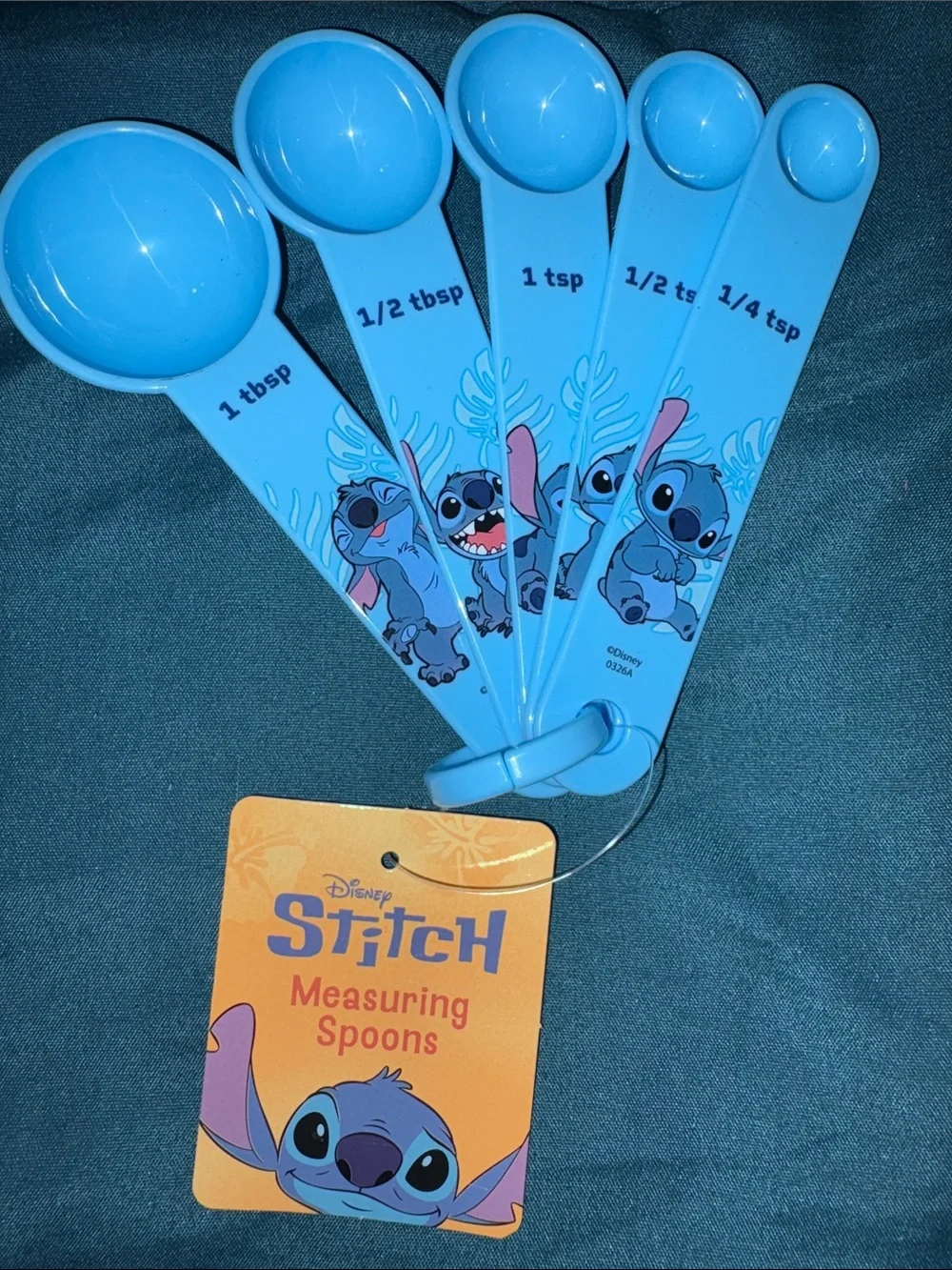 4 Items - Disney Stitch Measuring Spoon Set, Egg Timer, Lint Roller, Basting Bru